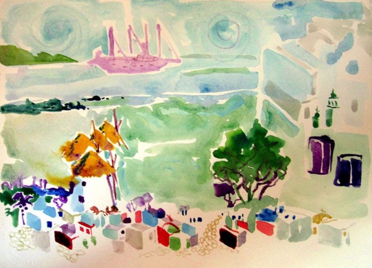 Fresh artwork by Nancie Crowley from Los Altos Hills, California